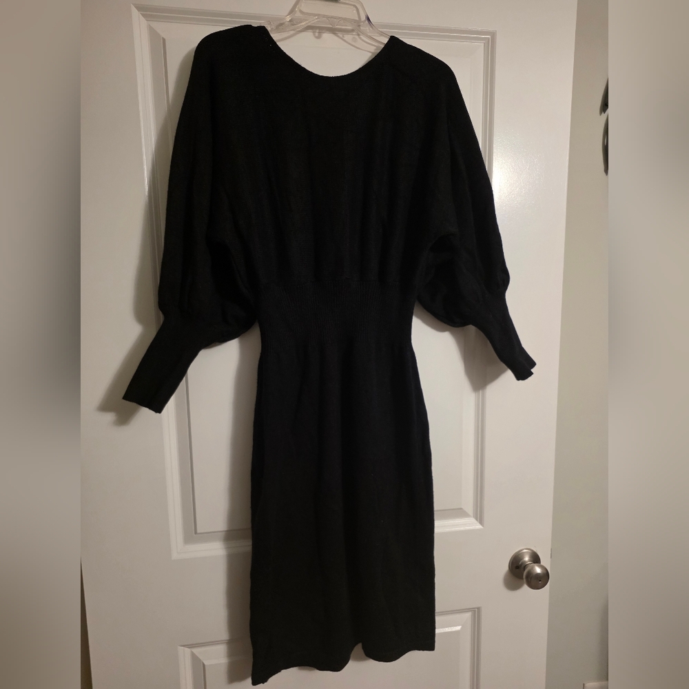 SHEIN Black Long Sleeve Dress